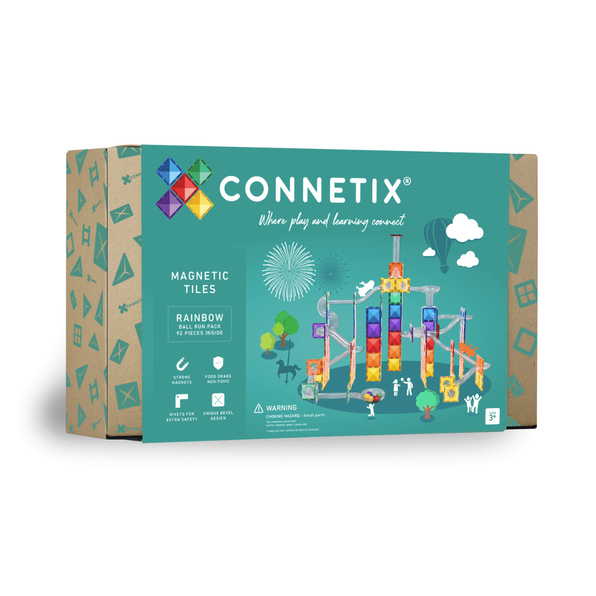Connetix Rainbow Ball Run Pack 92PC